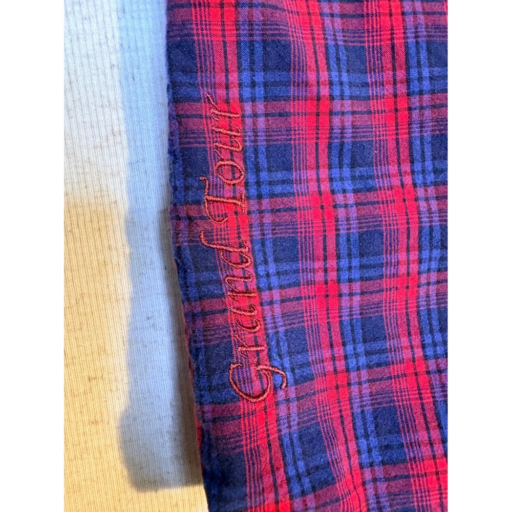 Engbers Mens Slim Fit Plaid Button Down Shirt Red Blue Grand Tour Size M 39/40 - Picture 6 of 8